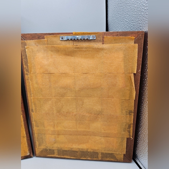 MCM Wood Framed Frog Cross Stitch Art Work Kiss Toads Before Prince Eat Bugs Vtg - Picture 10 of 10